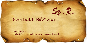 Szombati Rózsa névjegykártya