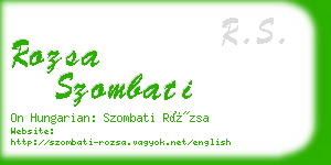 rozsa szombati business card